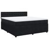 vidaXL Pat box spring cu saltea, negru, 180x200 cm, catifea