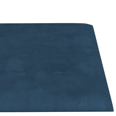 vidaXL Panouri de perete, 12 buc., albastru, 30x15 cm, catifea 0,54 m²
