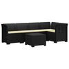 vidaXL Sofa de grădină cu 5 locuri cu perne aspect rattan PP Antracit