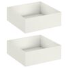 vidaXL Vază pentru Grădină 2 buc. Alb 60 x 60 x 20 cm