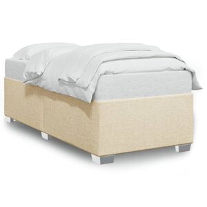 vidaXL Cadru de pat fără saltea cremă 80x200 cm țesătură