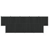 vidaXL Panou de Gardă 9 pcs WPC și Aluminiu Negru