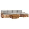 vidaXL Set de canapele de exterior 6 buc. Gri natural și deschis
