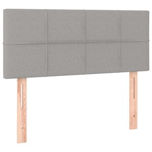 vidaXL Tăblie de pat, gri deschis, 100x5x78/88 cm, textil