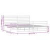 vidaXL Cadru de pat metalic cu tăblie de cap/picioare, alb, 180x200 cm
