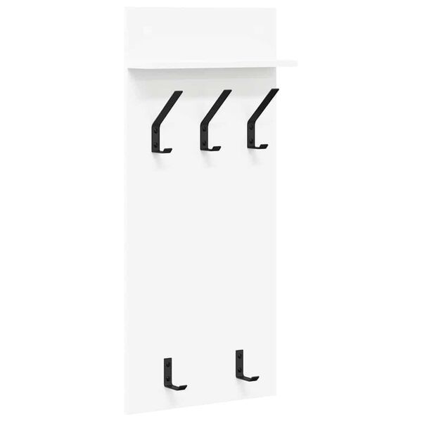 vidaXL Răcător de paltoane montat pe perete Alb 40 x 10 x 90 cm