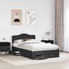 vidaXL Cadru de pat cu headboard Negru 120 x 200 cm Lemn compozit