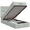 vidaXL Pat ottoman cu saltea Gri deschis 90 x 190 cm Catifea