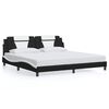 vidaXL Cadru de pat Viana fără saltea negru și alb 200x200cm piele artificială