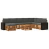 vidaXL Set de canapele de exterior cu pernă 9 pcs Natural și Antracit