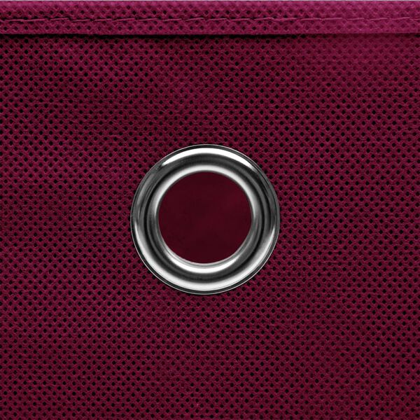 vidaXL Cutii depozitare, 4 buc., roșu închis, 28x28x28 cm, textil