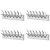 vidaXL Cuiere de haine, 4 buc., argintiu, aluminiu