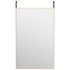 vidaXL Oglindă pentru ușă, auriu, 50x80 cm, sticlă și aluminiu