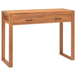 vidaXL Birou cu 2 sertare, 100x40x75 cm, lemn de tec