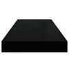 vidaXL Rafturi de perete suspendate, 2 buc., negru, 60x23,5x3,8 cm MDF