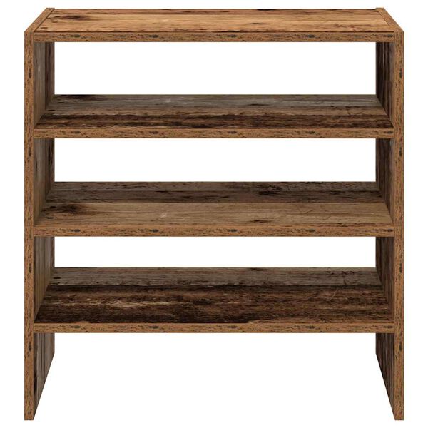 vidaXL Rafturi pentru pantofi 2 buc Lemn vechi stivuibil 60x30x30,5 cm
