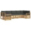 vidaXL Set de canapele de exterior 7 pcs Alb și antracit