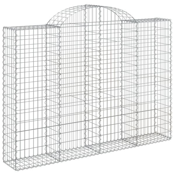 vidaXL Coșuri gabion arcuite 8 buc, 200x30x140/160cm, fier galvanizat