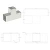 vidaXL Conector de grindă, formă T, 101 x 101 mm, metal galvanizat