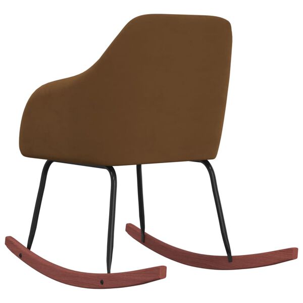 vidaXL Scaun balansoar, maro, catifea