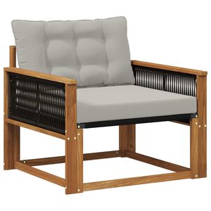 vidaXL Set de canapele de exterior Lemn solid de Acacia și Textilene