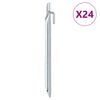vidaXL Țăruși de cort 24 buc., formă V, 24 cm, &Oslash;20 mm, oțel galvanizat