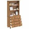 vidaXL Hutch ASKIM maro miere 91 x 40 x 184 cm Lemn masiv de pin