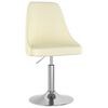 vidaXL Scaun de bucătărie pivotant, crem, material textil