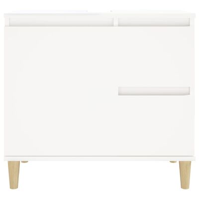 vidaXL Dulap de baie, alb, 65x33x60 cm, lemn prelucrat