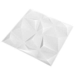 vidaXL Panouri de perete 12 buc. 50 x 50 cm Alb Origami Spumă XPS
