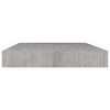 vidaXL Raft de perete suspendat, gri beton, 50x23x3,8 cm, MDF