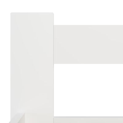 vidaXL Cadru de pat, alb, 140 x 200 cm, lemn masiv de pin