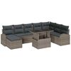 vidaXL Set de canapele pentru grădină 9 pcs Gri Rattan poli