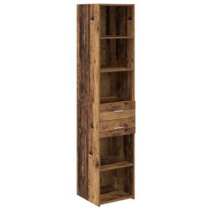 vidaXL Bufet cu sertar Lemn Vechi 40 x 42,5 x 185 cm Lemn compozit