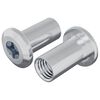 vidaXL Bucșa cu Blocare 2 buc. Nichel M6 x 15 mm Oțel