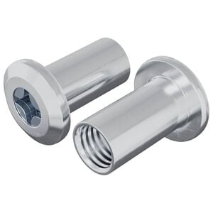 vidaXL Bucșa cu Blocare 2 buc. Nichel M6 x 15 mm Oțel