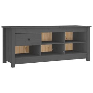vidaXL Dulap pentru pantofi, gri, 110x38x45,5 cm, lemn masiv pin