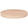 vidaXL Blat de masă rotund, &Oslash;50x4 cm, lemn masiv stejar netratat