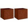 vidaXL Jardiniere, 2 buc., 42x40x39 cm, oțel corten