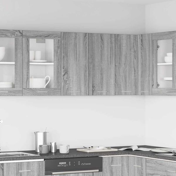 vidaXL Dulap suspendat “Lyon”, gri sonoma, 60x31x60 cm, lemn prelucrat