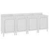 vidaXL Dulap comercial blat de lucru 240x60x96 cm, oțel inoxidabil