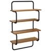 vidaXL Raft de perete cu 4 niveluri Lemn vechi 40 x 24,5 x 104 cm