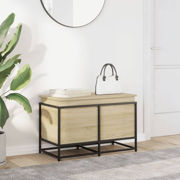 vidaXL Cutie depozitare stejar sonoma 80x40x51,5 cm lemn prelucrat