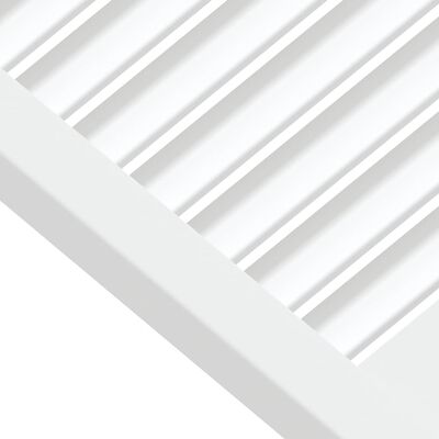 vidaXL Uși dulap design lambriu 2 buc. alb 61,5x39,4 cm lemn masiv pin