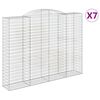 vidaXL Coșuri gabion arcuite, 7 buc, 300x50x220/240cm, fier galvanizat