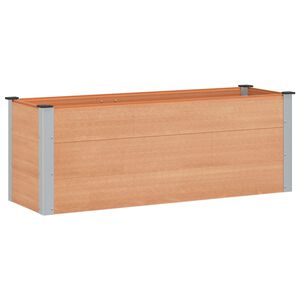 vidaXL Strat &icirc;nălțat de grădină Maro 150 x 50 x 54 cm alu.