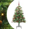 vidaXL Brad de Crăciun artificial Verde 150 cm PVC și Metal