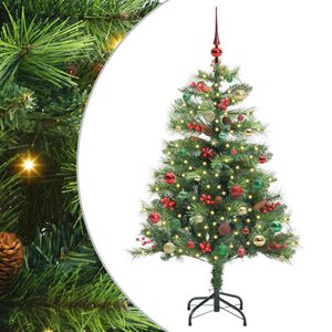 vidaXL Brad de Crăciun artificial Verde 150 cm PVC și Metal