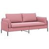 vidaXL Sofa cu 3 locuri Roz 222 x 81 x 89 cm Catifea