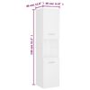 vidaXL Set mobilier de baie, alb, lemn prelucrat